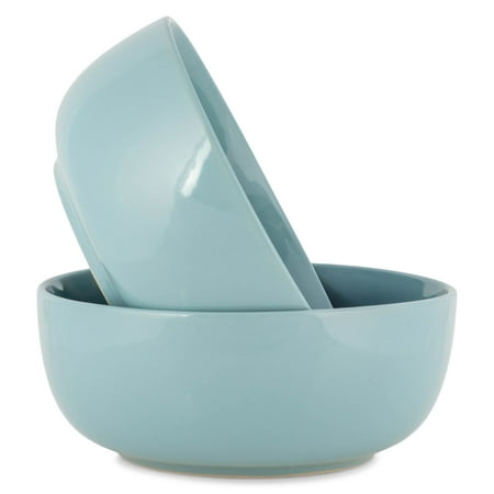 

Elanze Designs Bistro Glossy Ceramic 8.5 inch Pasta Bowls Set of 2 Ice Blue