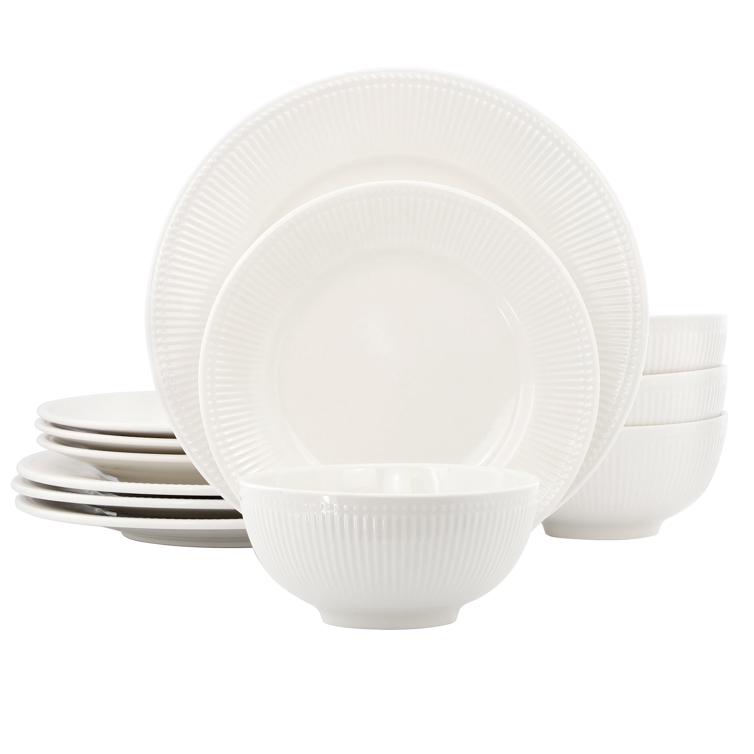 Elama Zen Rust Mozaik 16 Piece Round Stoneware Dinnerware Set