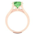 thumbnail image 4 of Clara Pucci 14K Rose Gold 3.39 Simulated Green Diamond Engraveable Engagement Ring + Wedding Band Set, 4 of 7