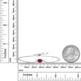 thumbnail image 6 of Gem Stone King 925 Sterling Silver Ruby Red Mystic Topaz Solitaire Bracelet for Women (0.80 Cttw, Oval Cut 7x5mm), 6 of 6