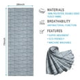 thumbnail image 2 of Blue Geometric Striped Pattern Hot Yoga Mat Towel Non Slip for Hot Yoga - Quick-Drying Yoga Mat Cover with 4 Corner Pockets with Travel Bag - Hot Yoga Towel Non Slip 70"x26", 2 of 6