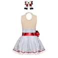 thumbnail image 2 of YiZYiF Kids Girls Sparkly Sequins Sleeveless Bowknot Tutu Skirt Dress Christmas Party Dance Costume White 8, 2 of 6