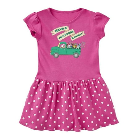 

Inktastic Have a Very Hoppy Easter Green Bunny Truck Gift Baby Girl Dress