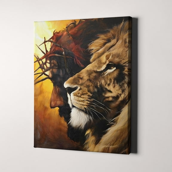 Jesus The Lion of Judah Christian Jesus Bible Canvas Wall Art Print