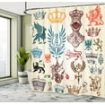 thumbnail image 5 of Ambesonne Medieval Shower Curtain, Classic Royal Crown Motifs, 69"Wx70"L, Multicolor, 5 of 5