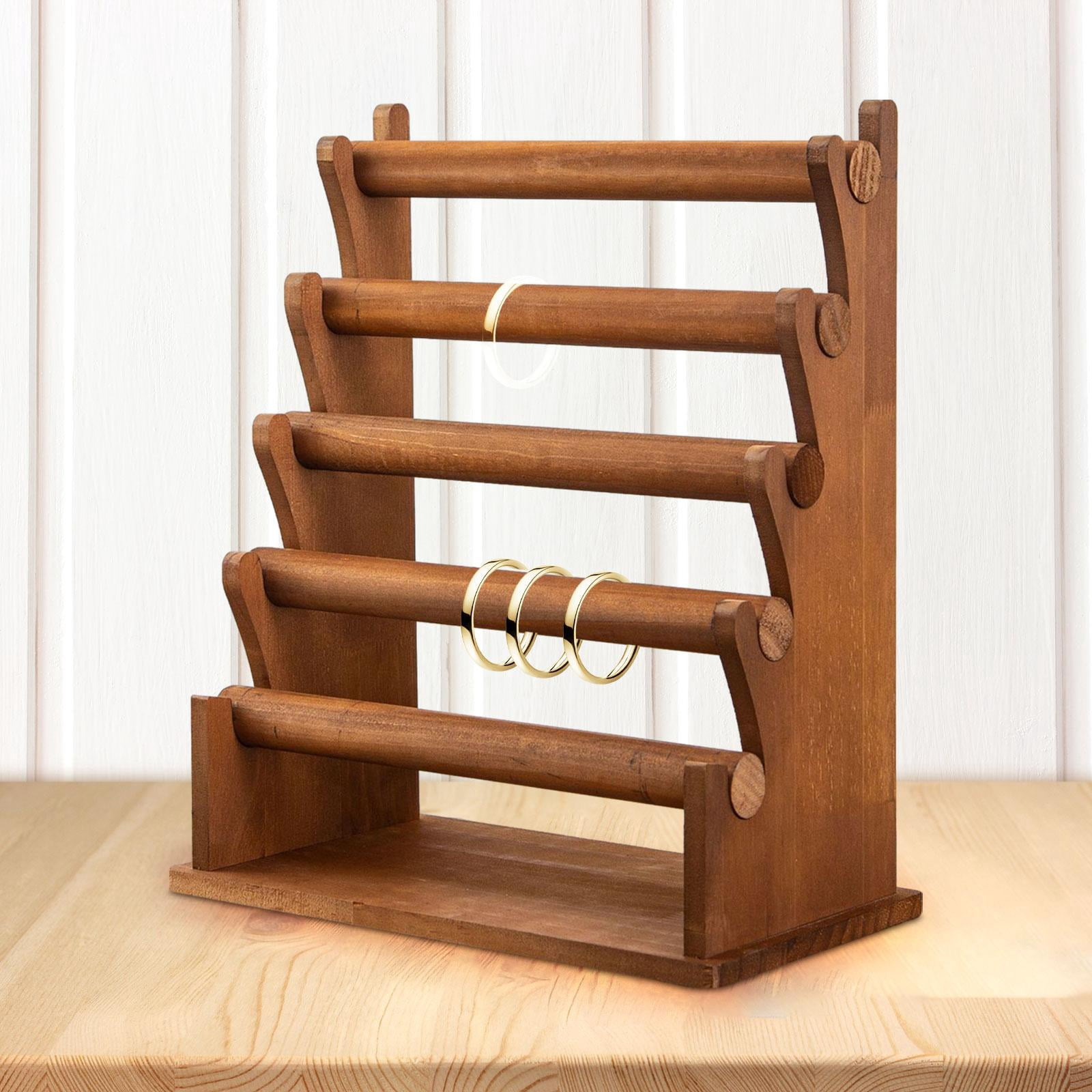 Watch Display Stand Wooden Bracelet Bangle Holder for Necklace Showcase Store 5 Tier