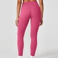 thumbnail image 4 of HTQWLP Women's High Waisted Leggings, Tummy Control Compression Fitness Yoga Pants, Soft Stretchy No Front Seam Leggings - Hot Pink M, 4 of 6