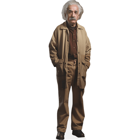 Albert Einstein (Beige) Lifesize Cardboard Cutout Standee