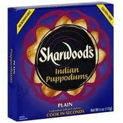 Sharwood Puppodums Plain Traditional Indian Crackers, 4 oz (Pack of 12)