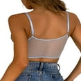 thumbnail image 3 of PENGXIANG Women‘s Lace V Neck See Through Spaghetti Strap Camisole Y2k Crop Tank Tops, 3 of 6