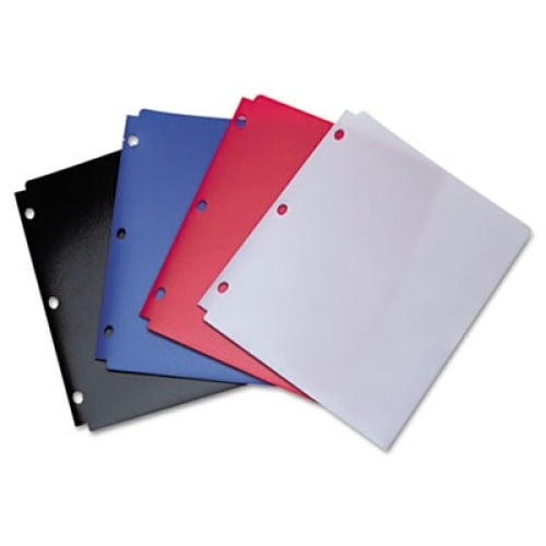 Snapper Twin Pocket Poly Folder, 8-1/2 x 11, Couleurs Assorties