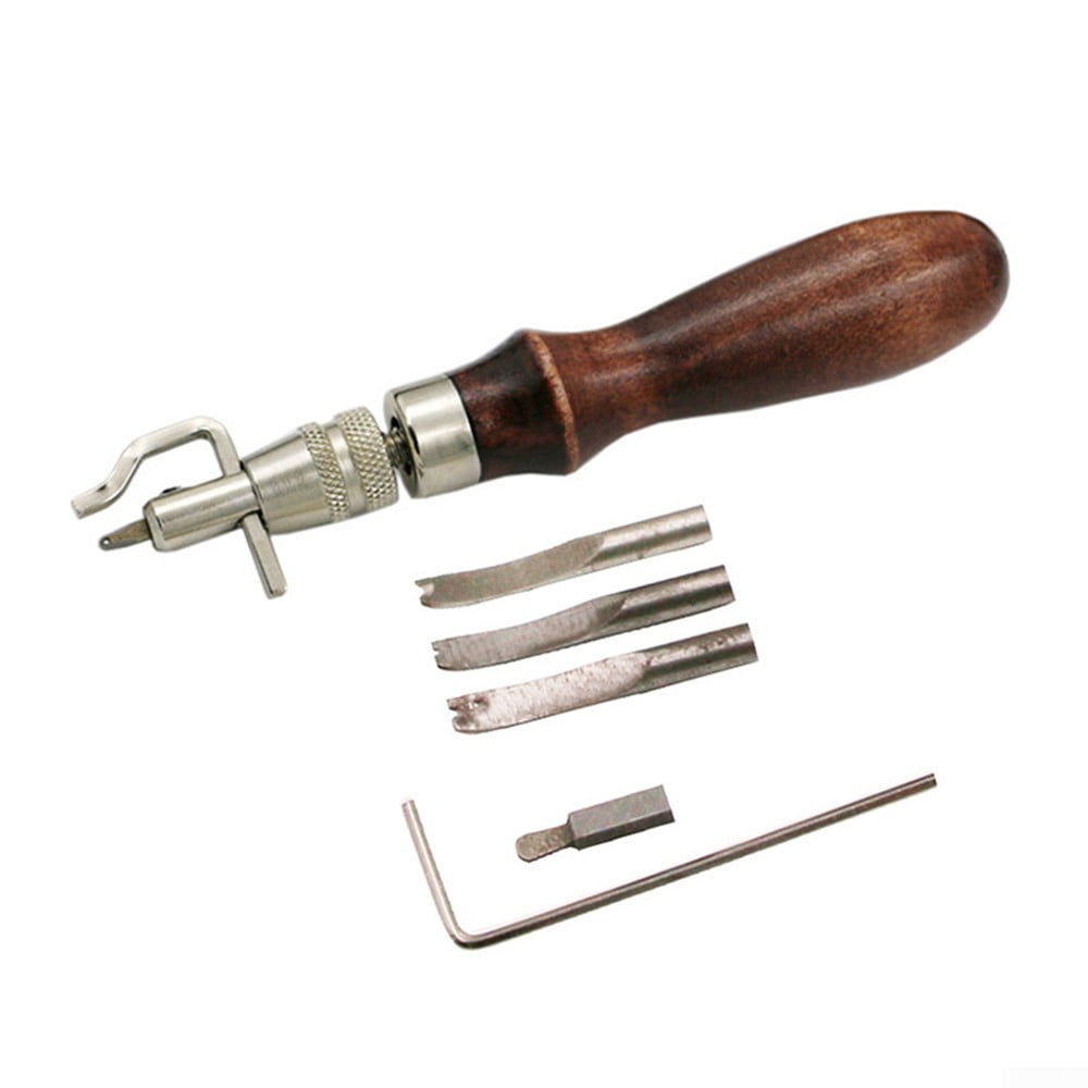 Leather Punch Tool Leathercraft Edge Stitching Dig Groover Adjustable 7 In 1 Set 