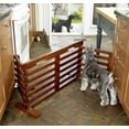 thumbnail image 5 of Contemporary Home Living 29.75" Mahogany Brown Unique High Gate-N-Crate Rectangular Folding Pet Gate, 5 of 6