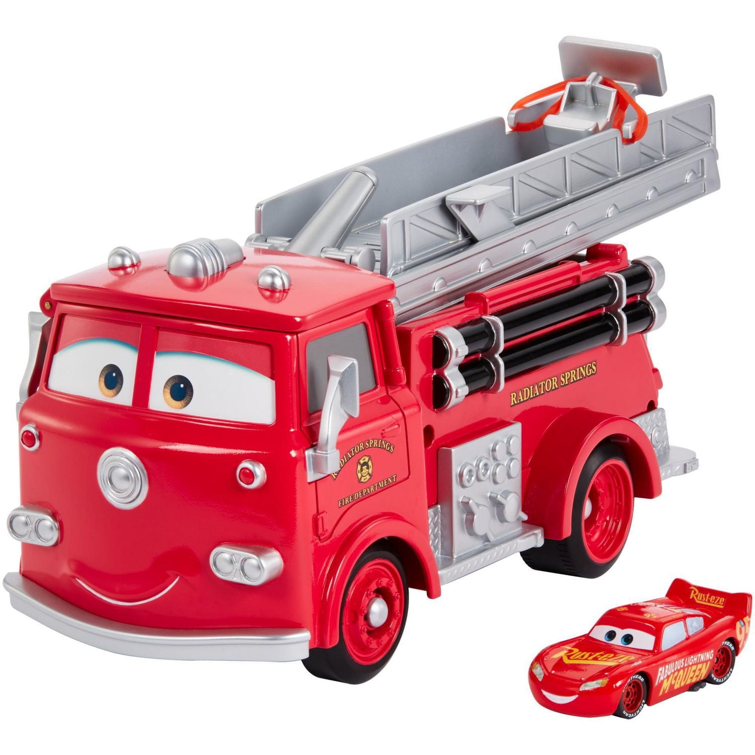Red Color Changers Disney Pixar Cars avec véhicule Flash McQueen exclusif