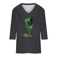 thumbnail image 4 of Saint Patricks Day Shirt Funny,Spring Tops for Women Work Womens Graphic T Shirts V Neck Plus Size Blouses for Women Dressy Womens Short Sleeve Blouses Cotton items, 4 of 5