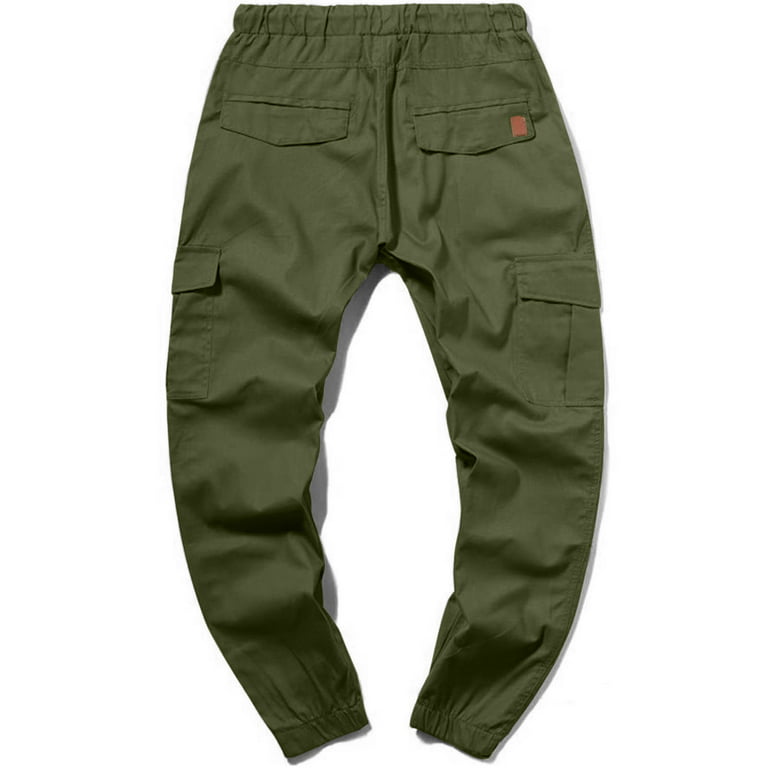 Odeerbi Men's 2024 Casual Sweatpants Summer Fashion Cargo Pants Jogging  Long Sports Pants Olive Green