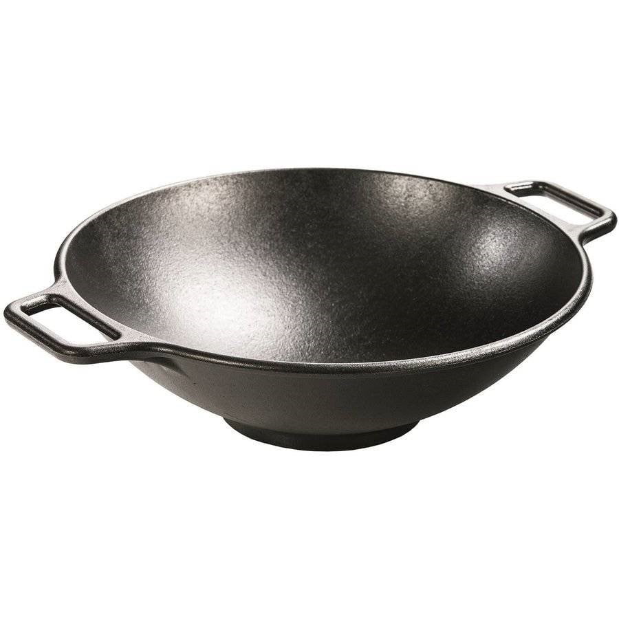 incl. ring 14 inch Traditional Cast Iron Wok 
