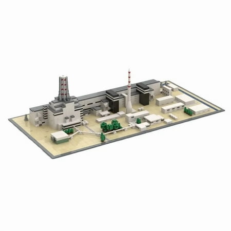 Chernobyl Nuclear Power Plant Building Blocks MOC-124446 Assembly Model Puzzle Bricks Toy Gift Kit 1488pcs