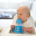 thumbnail image 4 of Dr. Brown's Milestones Wide-Neck Sippy Straw Bottle with Handles, 9oz/270ml, Gray & Blue, 2 Pack, 4 of 10