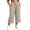 78Beige372, variant on XAOFW Casual Capri Pants For Women Loose Fit Straight Leg Trousers High Waisted Work Pants With Pockets Stylish Bottom XXL