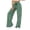 Green -AT20, variant on Dwellite Womens Plus Size Wide Leg Pants Elastic High Waist Striped Casual Palazzo Pants Lounge Trouser with Pockets Black M