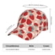 thumbnail image 2 of Balery Red Strawberry Gorra de béisbol de tamaño ajustable para correr, entrenar y actividades al aire libre. Gorra de papá para todas las estaciones., 2 of 6
