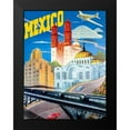 thumbnail image 2 of Vintage Mexico Travel Poster 19x24 Black Modern Framed Museum Art Print Titled - Mexico Travel Poster 1935, 2 of 5