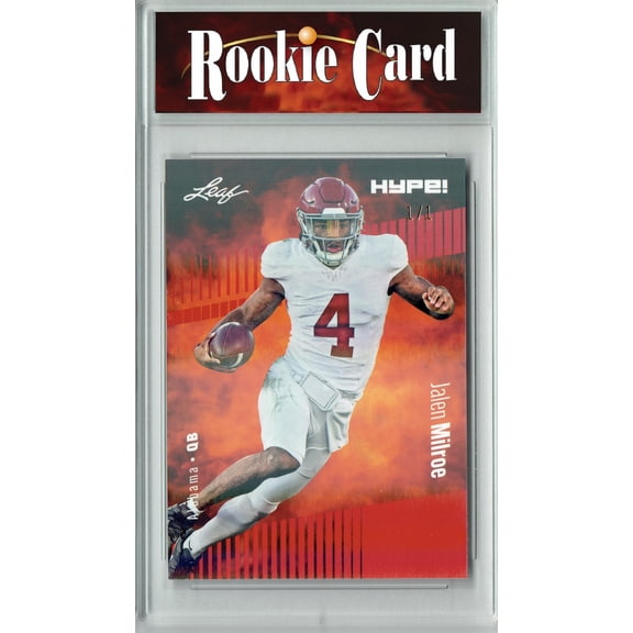 Certified Mint  Jalen Milroe 2024 Leaf HYPE! #146 Orange Shimmer 1/1 Rookie Card Alabama