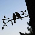 thumbnail image 2 of Golondrinas de granero, árbol de metal, arte de metal, jardín de pájaros, acero, plata, arte de patio, pájaros de metal, adornos de pájaros, patio, paisaje (negro) 1 pieza, 2 of 5