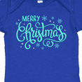 thumbnail image 4 of Inktastic Merry Christmas Hand Lettering with Snowflakes in Teal Boys or Girls Baby Bodysuit, 4 of 5