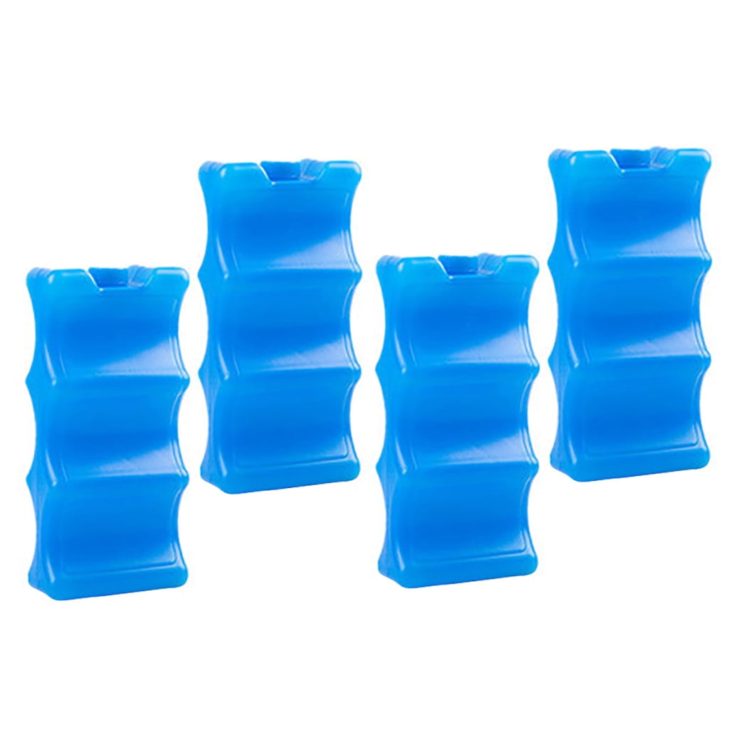 Tineasur 4pcs Ice Packs for Cooler Rubber Blue for Freezing