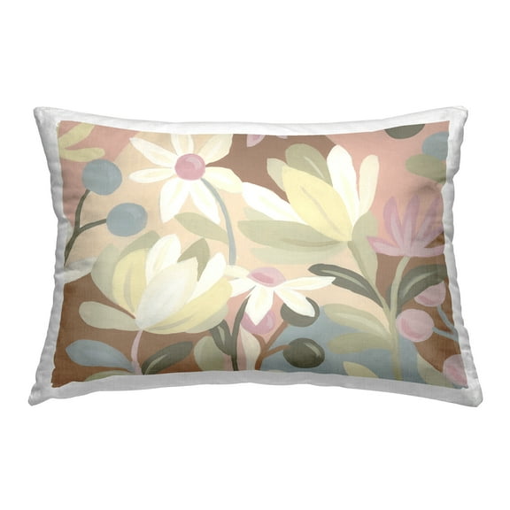 Stupell Industries Modern Tangled Blooms Decorative Printed Throw Pillow Design by June Erica Vess .