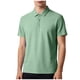 thumbnail image 2 of Blusa y camisa de manga corta con cuello vuelto para hombre, color liso, informal, holgada, a la moda, de seda helada, sin costuras, transpirable, elástica, con botones, de cedro, blusa de manga corta, 2 of 6