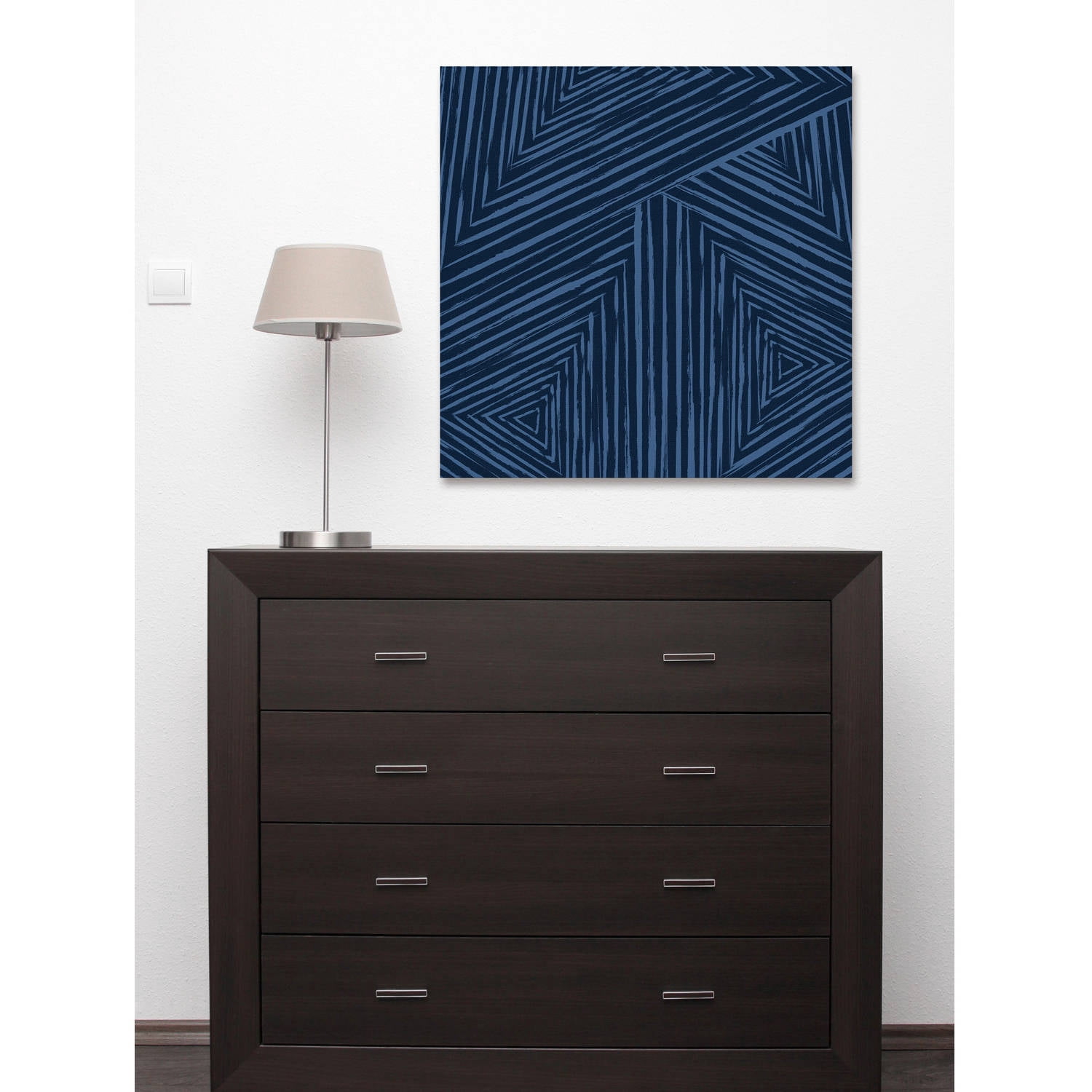 "Lines Rearranged" Painting Print on Wrapped Canvas