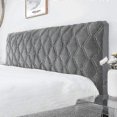 thumbnail image 2 of 2025 All-inclusive Super Soft Smooth Quilted Head Cover Thicken Velvet Headboard Cover Solid Color Bed Back Dust Protector Cover, 2 of 4