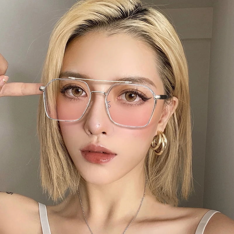 Temperament Now Blush Glasses Female Myopia Antiblue Light Round Face
