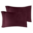 thumbnail image 2 of 300 Thread Count 100% Egyptian Cotton Solid Pillowcases, 2-Piece Pillowcase Set by Blue Nile Mills- King, Plum, 2 of 5