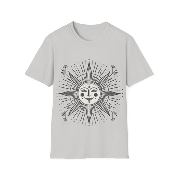 Celestial Sun Graphic Tee with Boho Vibes - Color Options Available