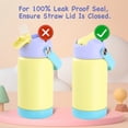 thumbnail image 4 of Hawsaiy 12oz Kids Insulated Water Bottle with Straw Lid,Leak-Proof Stainless Steel BPA-Free for School Boys and Girls, 4 of 7