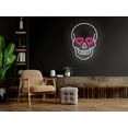 thumbnail image 4 of Glowneon Head Skull W/ Heart Eyes Neon Sign, Wall Art Decor, 4 of 4