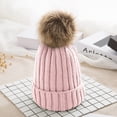 thumbnail image 4 of ENJOYW Women Winter Solid Color Pompom Knitted Beanie Hat Thick Warm Stretch Ski CapAcrylic Fiber, Pompom, 4 of 7