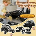 thumbnail image 4 of Xuanlur 2-in-1 12V Kids Ride On Building Block Car, Electric Truck Car/Kart-Switch Freely, DIY Assembly Electric Toy with Parent Remote Control, Toddler Gift Car for Boys Girls Ages 2-4, Black, 4 of 9