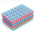 thumbnail image 4 of Alfombrilla para jaula de conejos de 4 piezas para las patas, diseño impermeable, cojín de plástico hueco para conejos, color azul., 4 of 5
