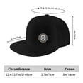thumbnail image 4 of DouZhe Flat Brim Cap Snapback Hat, Abstract Circle Letter S Prints Adjustable Black Adult Baseball Cap, 4 of 7