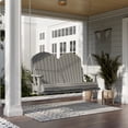 thumbnail image 2 of Wildridge Heritage Porch Swing, Light Gray - Outdoor Weather Resistant Recycled Plastic Furniture for Patio, 2 of 4