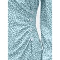 thumbnail image 6 of Women's Surplice Midi Dress with Long Sleeve Ruffled Sheer Details Decorative Button 100% Polyester for Everyday Wear, 6 of 8