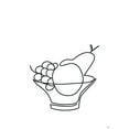 thumbnail image 2 of Line and Brush 18x24 Gold Ornate Wood Framed with Double Matting Museum Art Print Titled - Still Life Fruit Bowl, 2 of 4