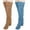 Blue, variant on 2 Pairs Women's Fuzzy Warm Stockings Plush Thickened Non-Slip Long Socks Fall Winter Solid Color Socks