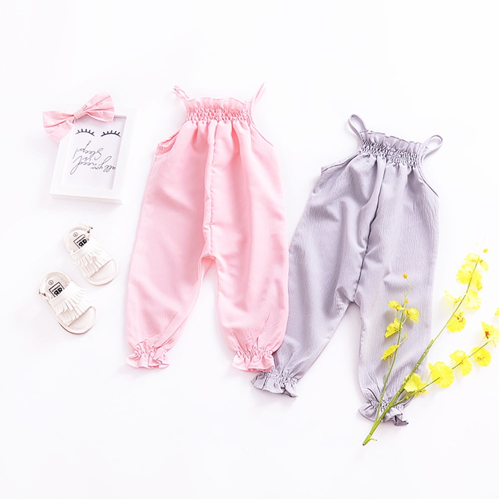 XIAXAIXU Kids Baby Boys Strap Romper Jumpsuit Harem Pants Trousers Overall Outfit