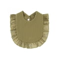 thumbnail image 1 of One opening Baby Bibs, Soft Absorbent Ruffled Solid Button Closure Washable Clothes Accessory for Girls Boys, 1 of 2